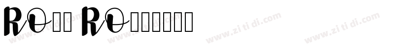 RO03 RO03字体转换